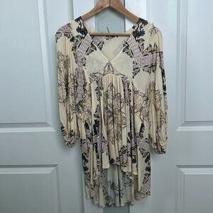 Free People Boho hi-lo blouse